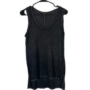 Rock & Republic Black Sleeveless Scoop Neck Athletic Tank Top Women Sz S